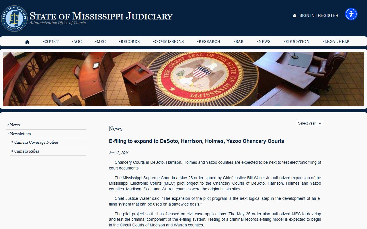 Carroll County court records PAMEC fee and usage news