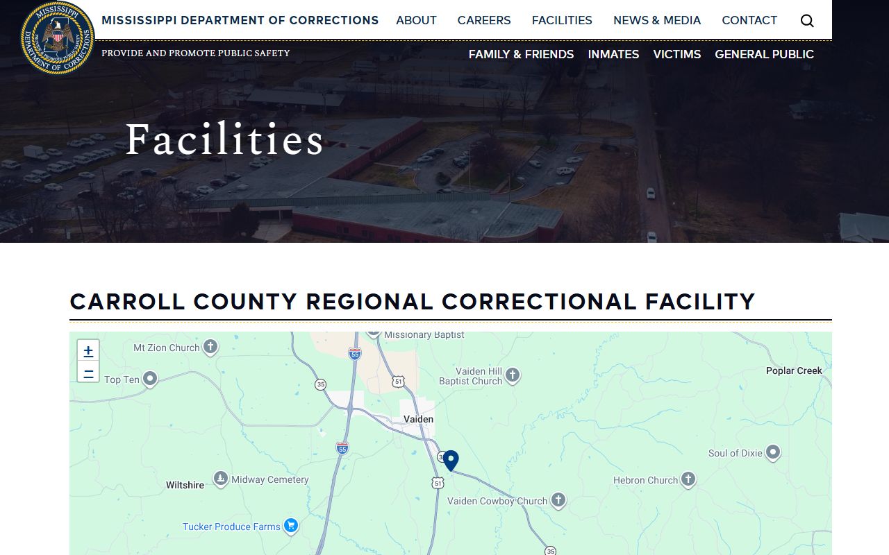 Carroll County inmate custody at the Carroll County Regional Correctional Facility page