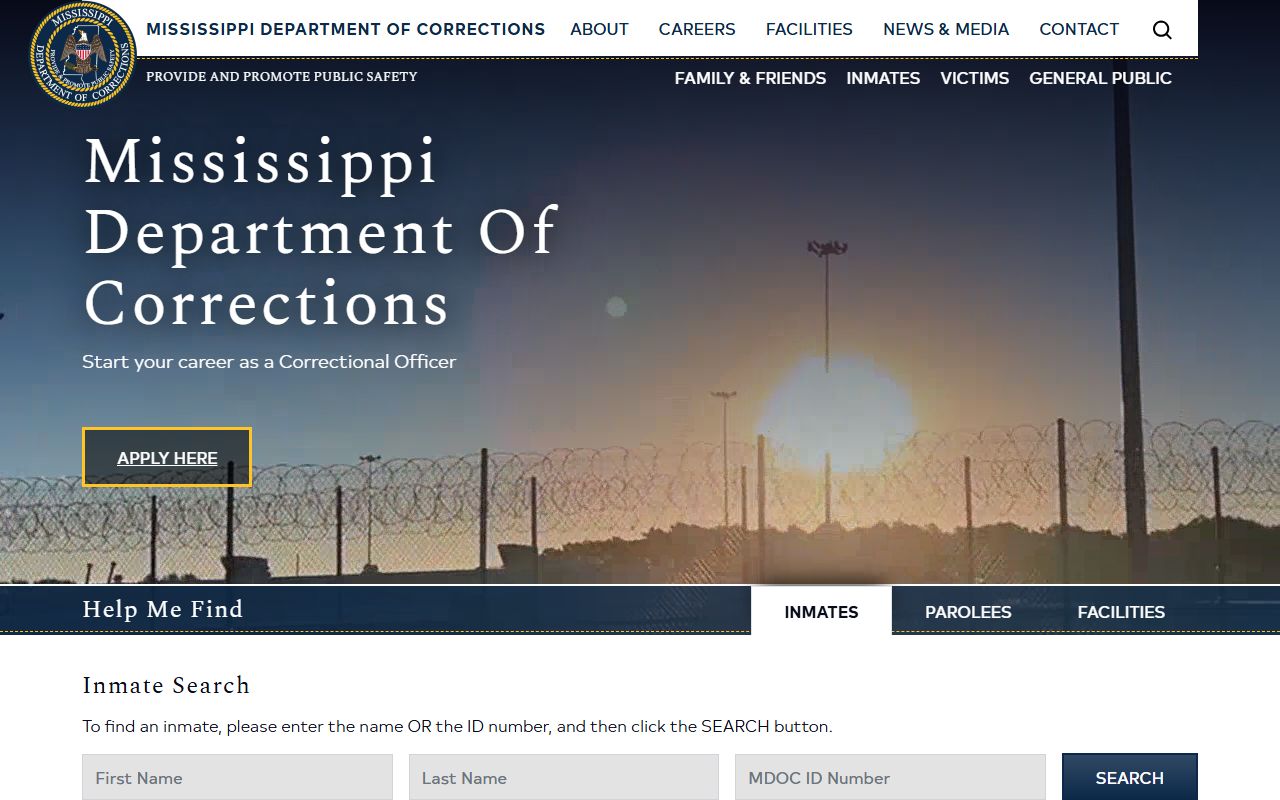 Carroll County inmate search starts at the Mississippi Department of Corrections home page